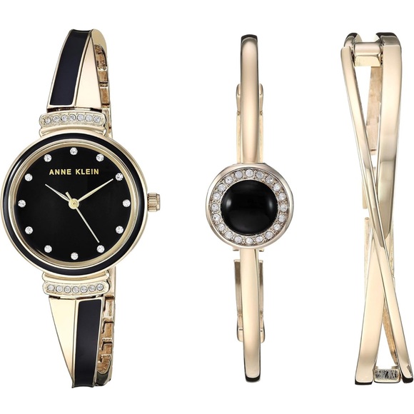Anne Klein Crystal Accented Watch and Bangle Set - Picture 2 of 7
